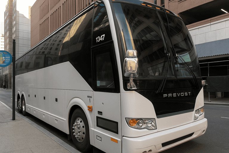 a Charter Bus Rental Staten Island coach bus